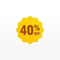 40 discount, Sales Vector badges for Labels, , Stickers, Banners, Tags, Web Stickers, New offer. Discount origami sign banner.