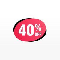 40 discount, Sales Vector badges for Labels, , Stickers, Banners, Tags, Web Stickers, New offer. Discount origami sign banner.