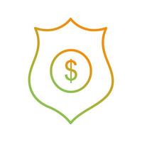 icono de vector de insignia de dólar