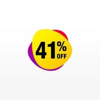 41 discount, Sales Vector badges for Labels, , Stickers, Banners, Tags, Web Stickers, New offer. Discount origami sign banner.