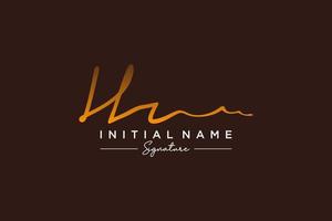 Initial HR signature logo template vector. Hand drawn Calligraphy lettering Vector illustration.