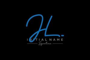 Initial JL signature logo template vector. Hand drawn Calligraphy lettering Vector illustration.