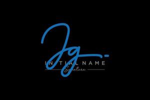 Initial JG signature logo template vector. Hand drawn Calligraphy lettering Vector illustration.