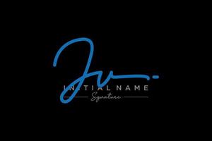 Initial JV signature logo template vector. Hand drawn Calligraphy lettering Vector illustration.