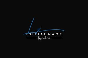 Initial LX signature logo template vector. Hand drawn Calligraphy lettering Vector illustration.