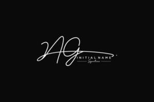 Initial NG signature logo template vector. Hand drawn Calligraphy lettering Vector illustration.