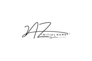 Initial NZ signature logo template vector. Hand drawn Calligraphy lettering Vector illustration.