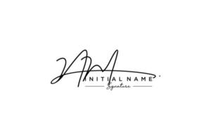 Initial NM signature logo template vector. Hand drawn Calligraphy lettering Vector illustration.