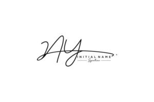 Initial NY signature logo template vector. Hand drawn Calligraphy lettering Vector illustration.