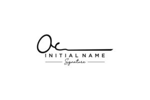 Initial OC signature logo template vector. Hand drawn Calligraphy lettering Vector illustration.