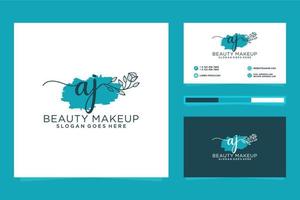 Initial AJ Feminine logo collections and business card templat Premium Vector