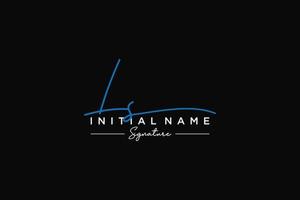 Initial LS signature logo template vector. Hand drawn Calligraphy lettering Vector illustration.