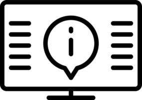 line icon for informative vector