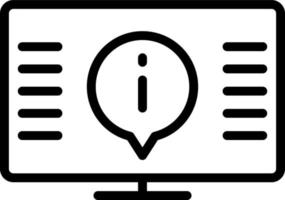 line icon for informative vector