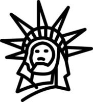 line icon for liberty vector