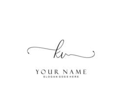 Letter vv wedding monogram logo design Royalty Free Vector