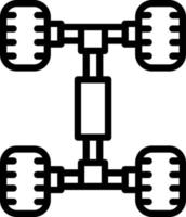 line icon for chassis vector