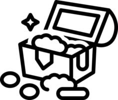 line icon for treasure vector