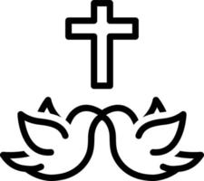 line icon for christianity vector