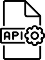 icono de línea para api vector