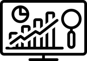 line icon for monitoring vector