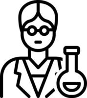 line icon for scientists vector