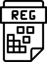 icono de línea para registro vector