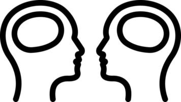 line icon for facing vector