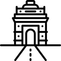 line icon for delhi vector