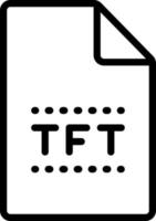 icono de línea para tft vector