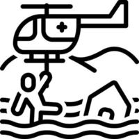 line icon for rescue vector