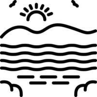 line icon for coastal vector