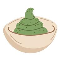 wasabi sauce in bowl vector