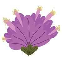 icono de flor morada vector