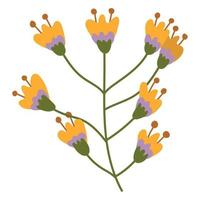 flowers stem icon vector