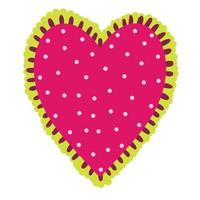 dotted heart cartoon vector