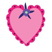 heart with flower vector