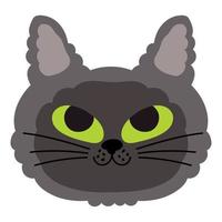 gato, plano, icono vector