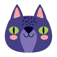 gato cómico de dibujos animados vector