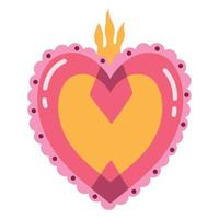 heart with flame vector