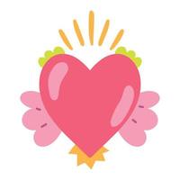 heart with wings vector