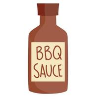 bbq sauce bottle icon vector