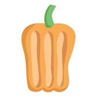 icono de pimiento amarillo vector