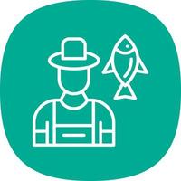 Fisherman Vector Icon Design