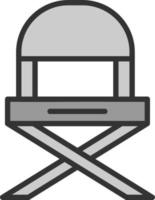 diseño de icono de vector de silla plegable