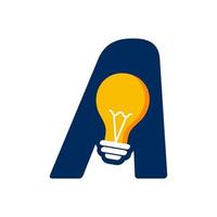 Initial A Idea Lamp vector