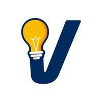 Initial V Idea Lamp vector