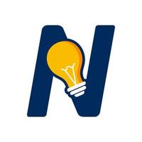 Initial N Idea Lamp vector