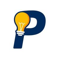 Initial P Idea Lamp vector