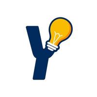 Initial Y Idea Lamp vector